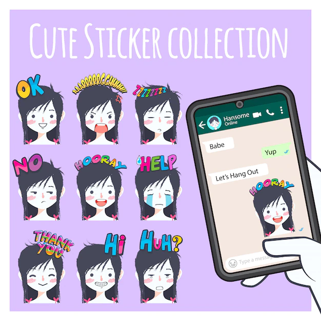 Creating your own stickers on the phone