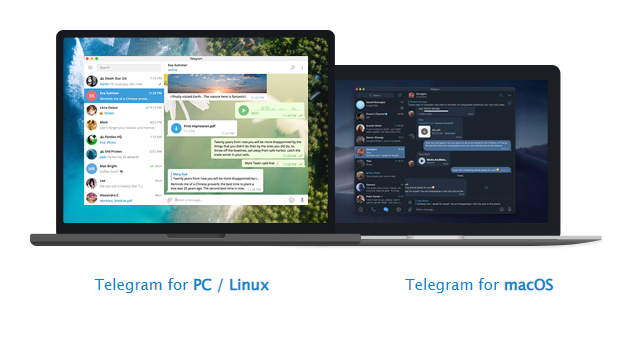 Telegram desktop application for Mac OS X, Linux, and Windows
